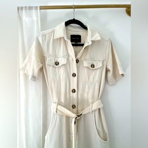 Massimo Dutti cream jumpsuit